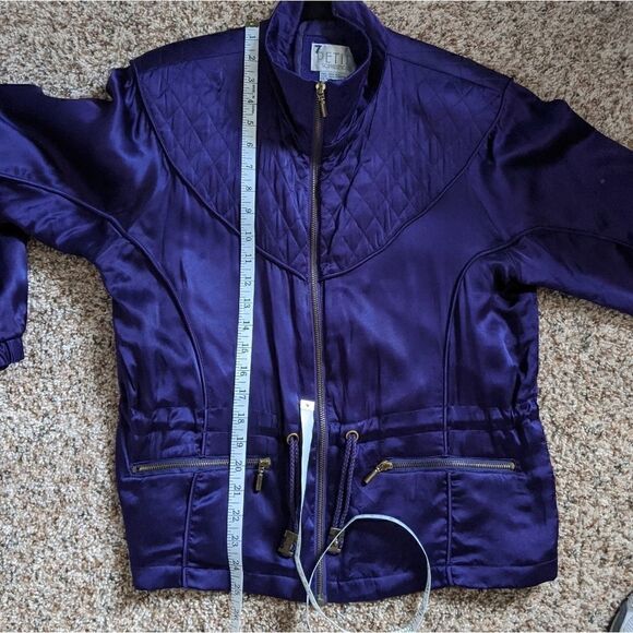 (Petite Sophisticate) Vintage Purple Silk Jacket - Picture 2 of 10